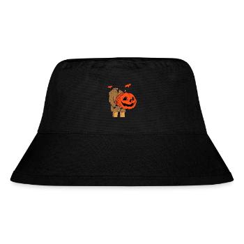 Scary Spooky Jack O Laterne Gesicht Kürbis Männer Jungen - Stanley/Stella recycelter Bucket Hat - Schwarz - Vorne