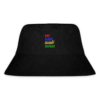 Eat Sleep Alaaf Repeat - Karneval - Spruch - Stanley/Stella recycelter Bucket Hat - Schwarz - Vorne