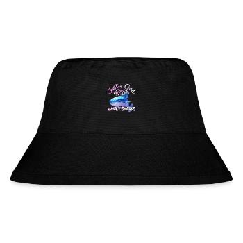 Just a Girl who loves Whale Sharks - Scuba diving - Stanley/Stella recycelter Bucket Hat - Schwarz - Vorne