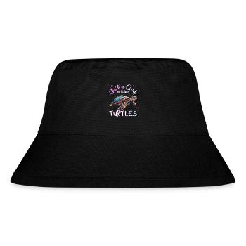 Just a Girl who Loves Turtles - Stanley/Stella recycelter Bucket Hat - Schwarz - Vorne