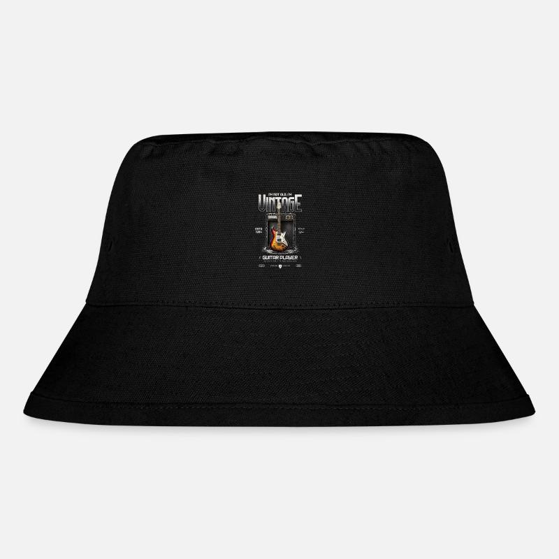 Ich bin nicht alt, ich bin ein Vintage-Retro-Gitarrist von 1984 - Stanley/Stella recycelter Bucket Hat - Schwarz