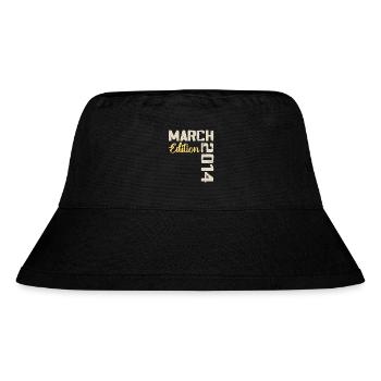 März 2014 Geburtstagsgeschenk März 2014 - Stanley/Stella recycelter Bucket Hat - Schwarz - Vorne