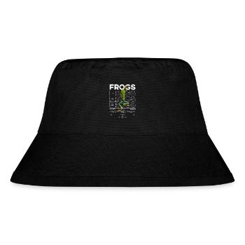 Rotäugiger Laubfrosch Streetwear Froschhüter - Stanley/Stella recycelter Bucket Hat - Schwarz - Vorne