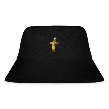 John 3:16 Christian Kreuz Bibel Bibelvers - Stanley/Stella recycelter Bucket Hat - Schwarz - Vorne