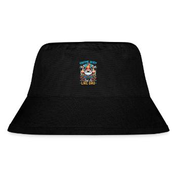 Vatertag Bester Papa Zwerg - Stanley/Stella recycelter Bucket Hat - Schwarz - Vorne