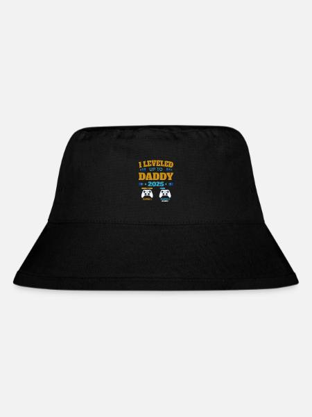 Leveled up to Daddy 2025 - Stanley/Stella recycelter Bucket Hat - Schwarz
