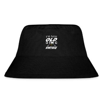 I’m not old, I’m vintage - Stanley/Stella recycelter Bucket Hat - Schwarz - Vorne