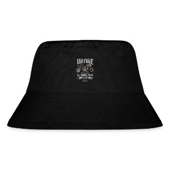 Vintage Motorrad Biker Motorrad Geburtstag 2005 - Stanley/Stella recycelter Bucket Hat - Schwarz - Vorne