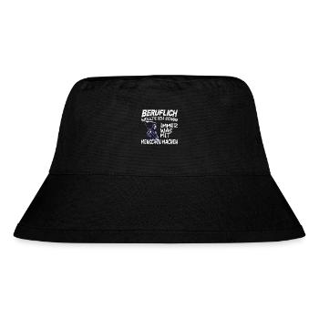 Beruflich was mit Menschen machen - Sensenmann - Stanley/Stella recycelter Bucket Hat - Schwarz - Vorne