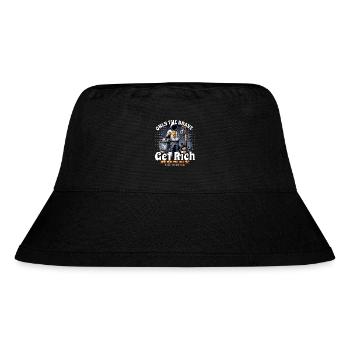 Only the brave get rich - Stanley/Stella recycelter Bucket Hat - Schwarz - Vorne