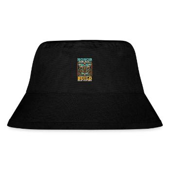 Indianischer Cherokee-apache-stamm Indianer - Stanley/Stella recycelter Bucket Hat - Schwarz - Vorne