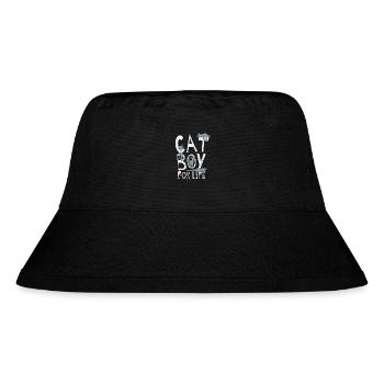 Cat Boy For Life! Chill Out Cattitude! Katze Fun - Stanley/Stella recycelter Bucket Hat - Schwarz - Vorne