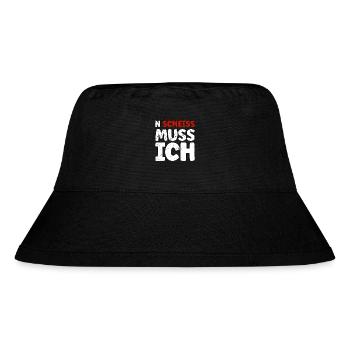 N Scheiss muss ich - Stanley/Stella recycelter Bucket Hat - Schwarz - Vorne