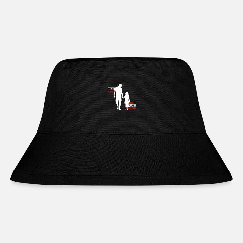 Der Chef die wahre Chefin Papa & Tochter - Stanley/Stella recycelter Bucket Hat - Schwarz