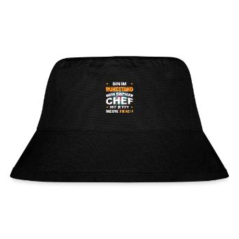 Bin im Ruhestand, Chef ist meine Frau - Stanley/Stella recycelter Bucket Hat - Schwarz - Vorne