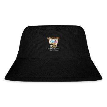 Vintage Model 1984 Well Preserved Funny Birth Tag - Stanley/Stella Recycled Bucket Hat - black - Front