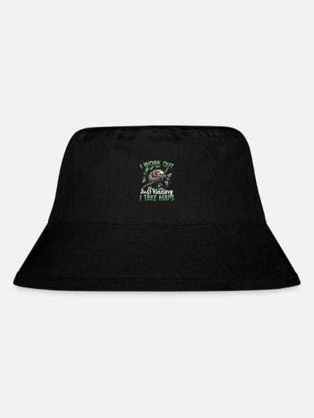 I work out just kidding I take naps - Stanley/Stella recycelter Bucket Hat - Schwarz