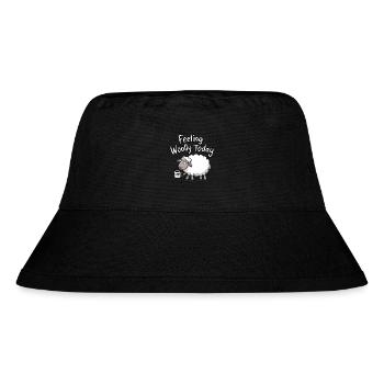 Feeling Woolly today - Stanley/Stella recycelter Bucket Hat - Schwarz - Vorne