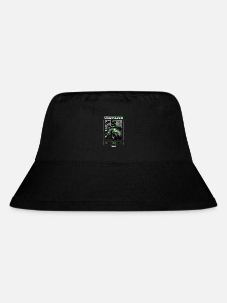 Vintage Tractor Farmer Birthday Born In 1956 - Stanley/Stella Recycled Bucket Hat - black