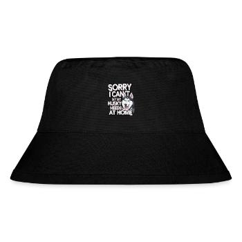I cant my Husky needs me at home - Stanley/Stella recycelter Bucket Hat - Schwarz - Vorne