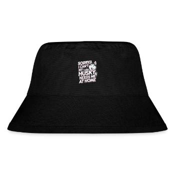 I cant my Husky needs me at home - Stanley/Stella recycelter Bucket Hat - Schwarz - Vorne