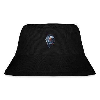 Löwe Wandern Lion Hiking design - Stanley/Stella recycelter Bucket Hat - Schwarz - Vorne