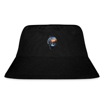 Löwe Wandern Lion Hiking design - Stanley/Stella recycelter Bucket Hat - Schwarz - Vorne