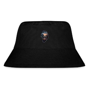 Löwe Wandern Lion Hiking design - Stanley/Stella recycelter Bucket Hat - Schwarz - Vorne