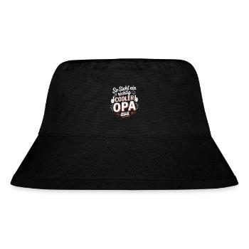 So sieht ein richtig cooler Opa aus - Stanley/Stella recycelter Bucket Hat - Schwarz - Vorne