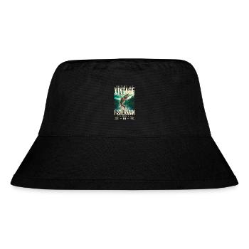 Vintage Trout Fisherman Fishing Birthday 1966 - Stanley/Stella Recycled Bucket Hat - black - Front