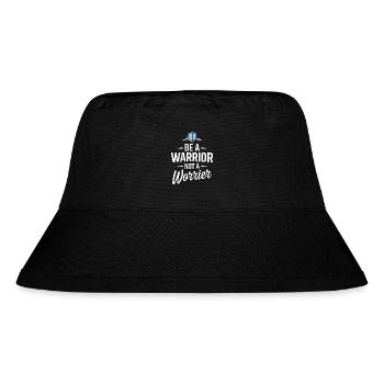 Be a warrior, not a worrier inspirational saying - Stanley/Stella Recycled Bucket Hat - black - Front