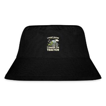Nicht Schnarchen, Träume ich bin Traktor - Stanley/Stella recycelter Bucket Hat - Schwarz - Vorne