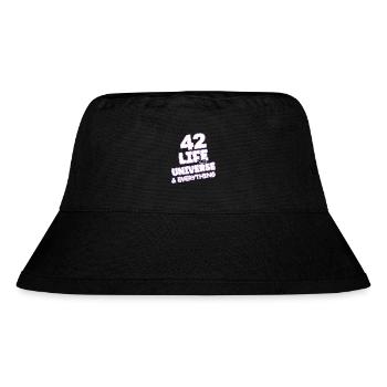 Life Universe Everything 42 Antwort - Stanley/Stella recycelter Bucket Hat - Schwarz - Vorne