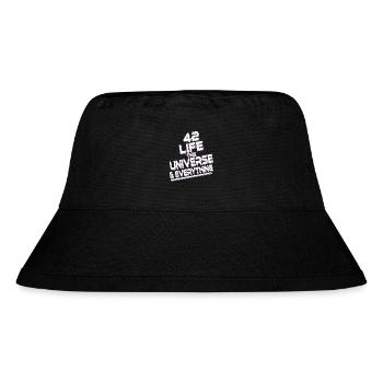 Life Universe Everything 42 Antwort - Stanley/Stella recycelter Bucket Hat - Schwarz - Vorne