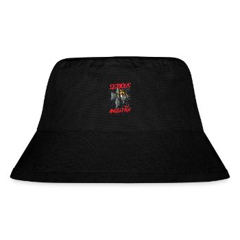 Ernsthaft im Bereich Diskusfische seit 1981 - Stanley/Stella recycelter Bucket Hat - Schwarz - Vorne