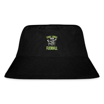 Coole Jungs spielen Fußball – Dynamisches Design - Stanley/Stella recycelter Bucket Hat - Schwarz - Vorne