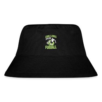 Coole Jungs spielen Fußball – Dynamisches Design - Stanley/Stella recycelter Bucket Hat - Schwarz - Vorne