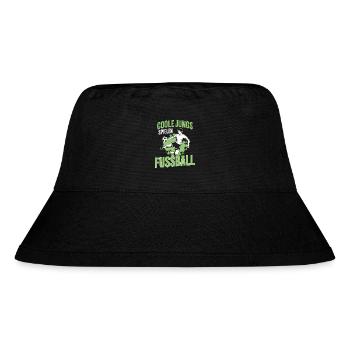 Coole Jungs spielen Fußball – Dynamisches Design - Stanley/Stella recycelter Bucket Hat - Schwarz - Vorne
