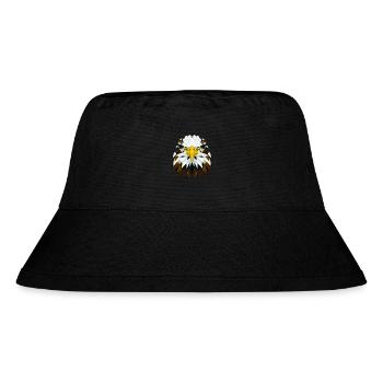 Abstrakter geometrischer Adler - Farbgestaltung - Stanley/Stella recycelter Bucket Hat - Schwarz - Vorne