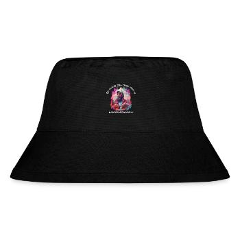 Wandern und Kaiserschmarrn - Stanley/Stella recycelter Bucket Hat - Schwarz - Vorne