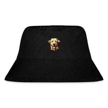 Vibrant Patchwork Labrador: Abstract Dog Design - Stanley/Stella Recycled Bucket Hat - black - Front