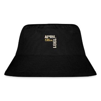 Birthday 43 Years April 1981 Birthday Gift - Stanley/Stella Recycled Bucket Hat - black - Front