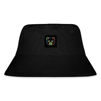 Panda Toby gives the world a happy smile - Stanley/Stella Recycled Bucket Hat - black - Front
