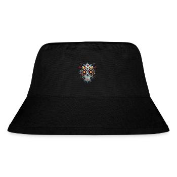 Mexikanischer Schädel von Roboter - Stanley/Stella recycelter Bucket Hat - Schwarz - Vorne