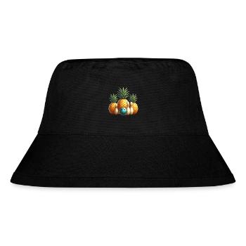 Bowling-Ananas 🎳🍍 - Urlaub im Bowling - Stanley/Stella recycelter Bucket Hat - Schwarz - Vorne