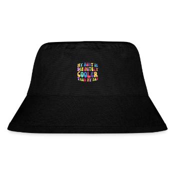 Groovy My Aunt Is Definitely Cooler Than My Dad - Stanley/Stella Recycled Bucket Hat - black - Front