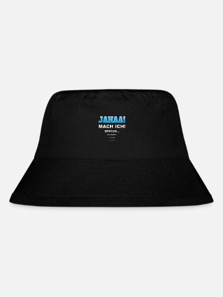 Jahaa mach ich später vielleicht - Stanley/Stella recycelter Bucket Hat - Schwarz