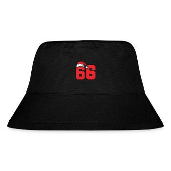66 Zahl Weihnachten - Stanley/Stella recycelter Bucket Hat - Schwarz - Vorne