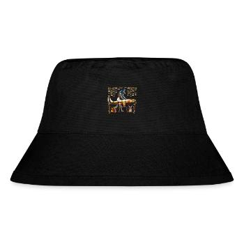 Anubis Ägyptischer Gott - Stanley/Stella recycelter Bucket Hat - Schwarz - Vorne