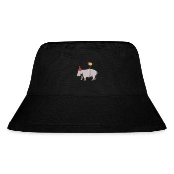 Hippopotamus - Stanley/Stella Recycled Bucket Hat - black - Front